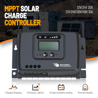 良い値段 デジタル スマート RV MPPT 太陽電池充電コントローラ 12V / 24V 表面マウント オンライン