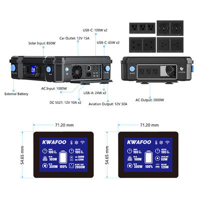 良い値段 MPPT 充電 2000W 携帯太陽光発電所 ブルーツとWIFI APP オンライン