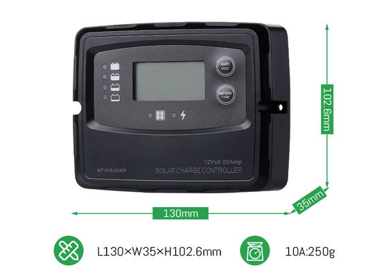 20A 12V 24V スマート PWM デジタルソーラー充電コントローラ 太陽光パネル用 LiFePO4 バッテリー