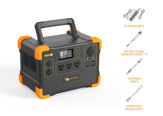 良い値段 AC/DC/USB出力 LiFePO4 リチウム電池 太陽光発電機 1200W 純正弦波インバーター オンライン