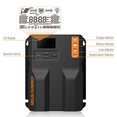 黒色40アンペア MPPT 太陽電池充電コントローラー マニュアル 12V 24V 自然冷却