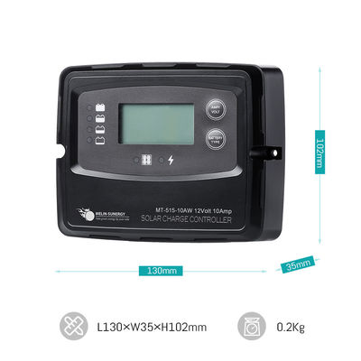 AGM GEL WET カルシウム LiFePO4 LTO バッテリーのための黒色太陽光発電の調節器 12V