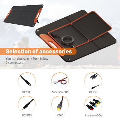 良い値段 3年保証付き120Wポータブル折りたたみ式ソーラーパネル、キャンプやRV車に最適、6A出力 オンライン