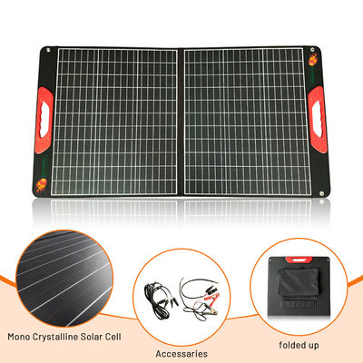 100W 防水 折りたたむ太陽光パネル 再生可能エネルギー 携帯型キャンプ用太陽光パネル