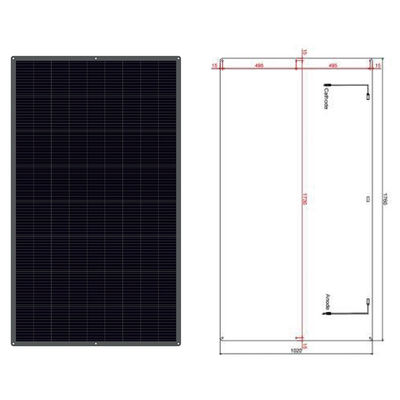 良い値段 12V100W超薄半柔軟性のある単結晶太陽光パネル オンライン