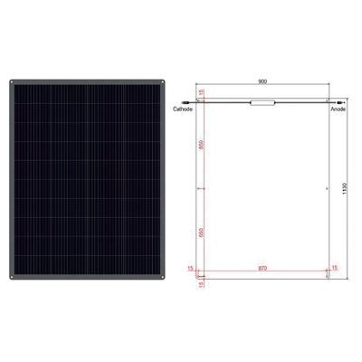 良い値段 軽量 折りたたむ 半柔軟 太陽光パネル PV モジュール 200w 12V 柔軟 太陽光パネル オンライン