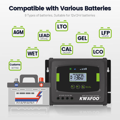 6 ステージ 充電 mppt 30a 太陽電池充電制御器