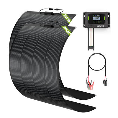 良い値段 400Wのソーラーパネルキットで mppt充電コントローラと 2pcsの半柔軟なソーラーパネル 8種類の異なるバッテリーに適しています オンライン